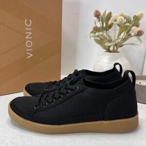 Vionic Winny Knit Lace Up Casual Sneakers Black Women 11 M Tried On Condition